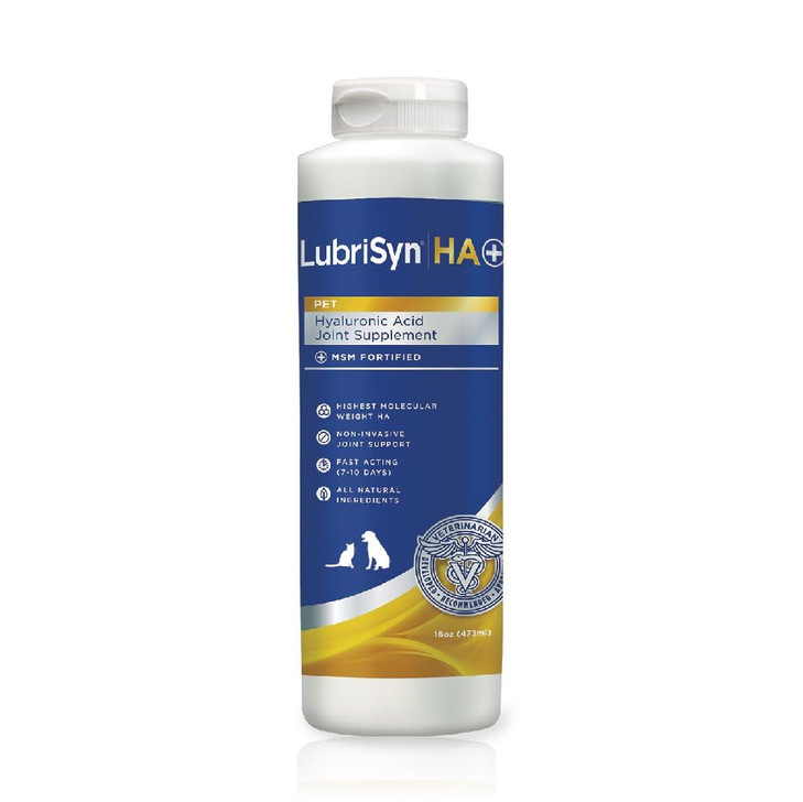 LubriSynHA Hyaluronic Acid with MSM Hip & Joint Care Supplement for Dogs, Cats &