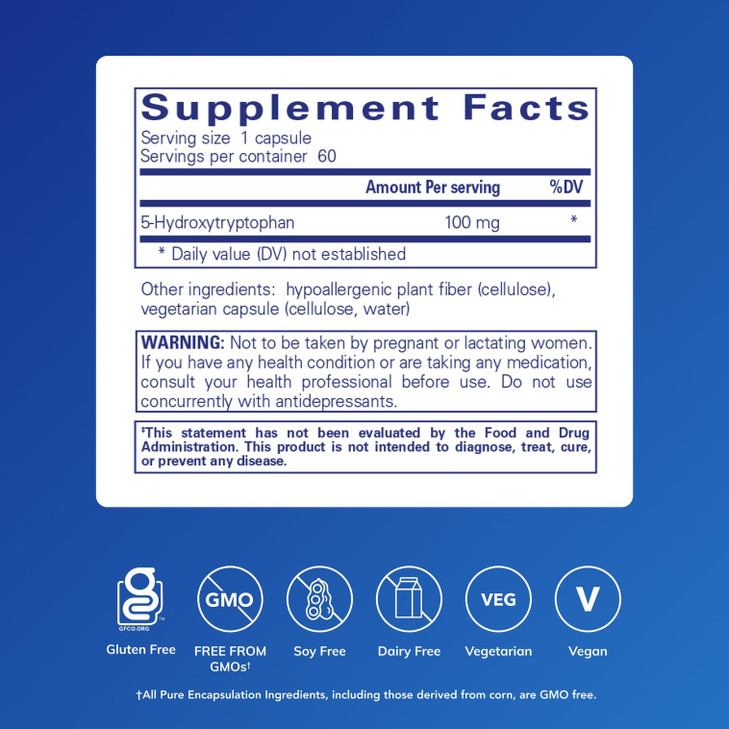 Pure Encapsulations 5-HTP 100 mg