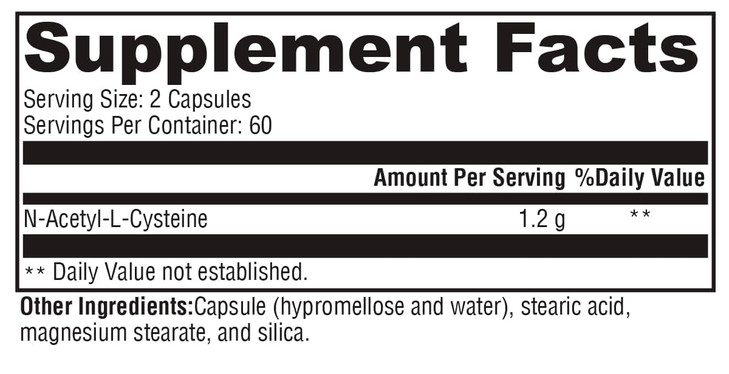 XYMOGEN N-Acetyl-Cysteine 600mg(120 Capsules)