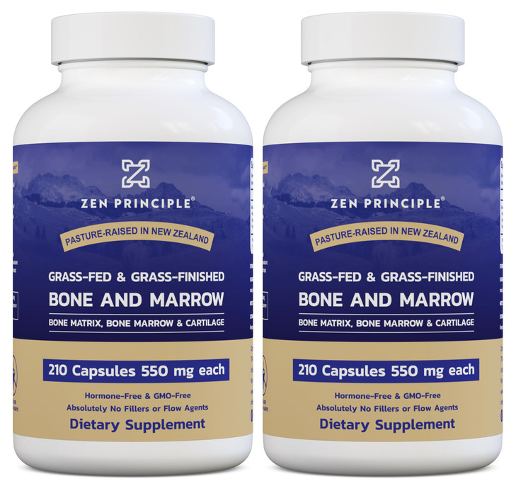 Zen Principle Grass Fed Beef Bone Marrow Supplement, 3300mg. Skin, Oral Health