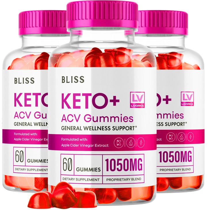 (3 Pack) Bliss Keto ACV Gummies Advanced Weight Loss Support, Bliss Keto and ACV