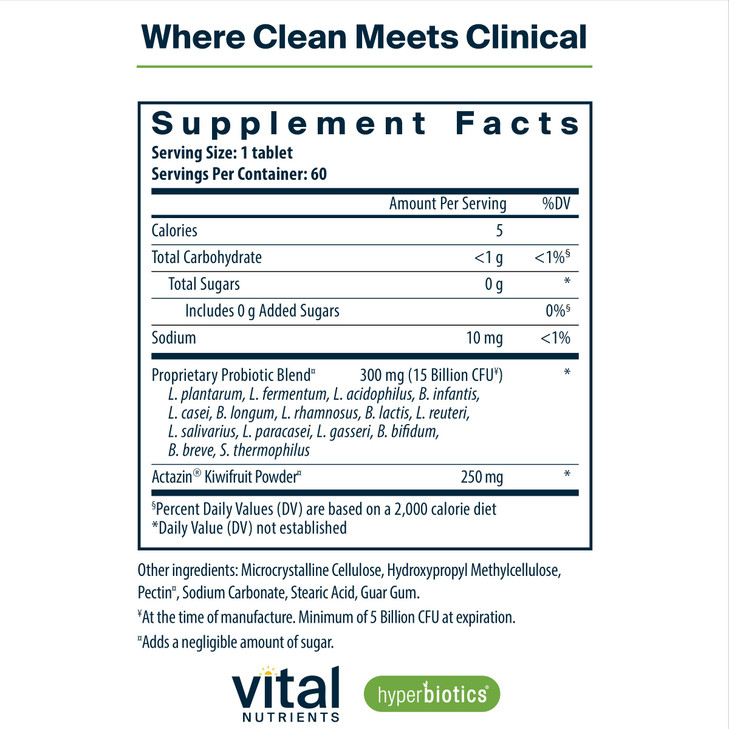 Hyperbiotics Vital Nutrients Pro-15 Advanced Probiotics