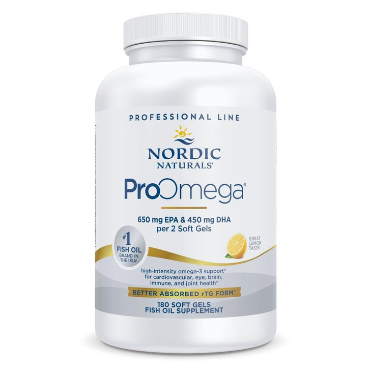 Nordic Naturals ProOmega, Lemon Flavor - 180 Soft Gels