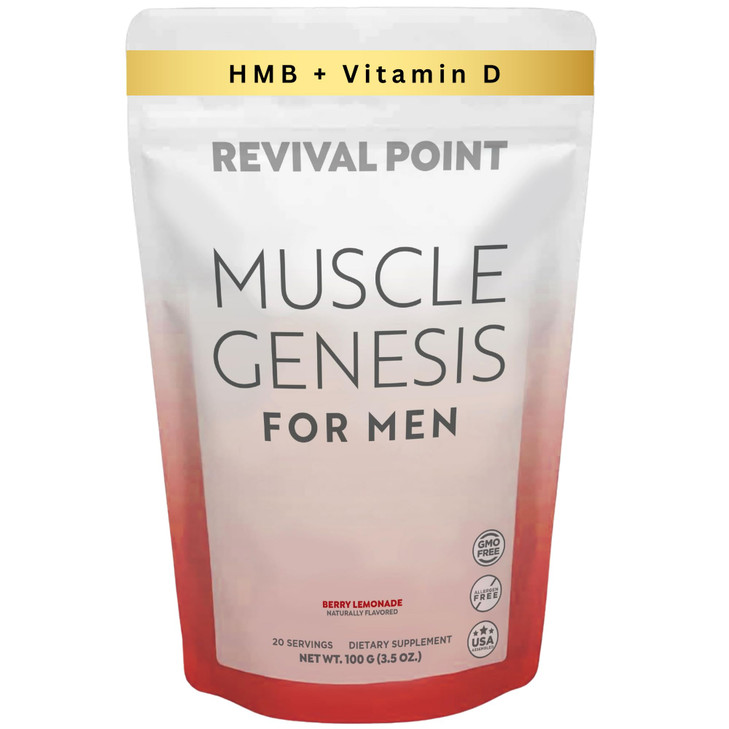 Muscle Genesis HMB and Vitamin D3 Supplement with Clinically Studied myHMB