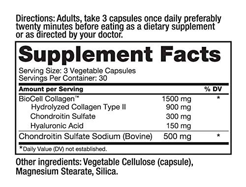 Roex Vitamins - Collagen II Plus - Vegetable Capsules - 90 Count