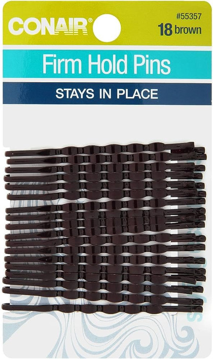 Scunci 18 Piece Firm Hold Bobby Pins Brown, 0.3 Ounce