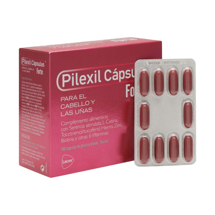 Pilexil Forte 100 Capsules| It Manages to Stop The Fall of The Hair, Thanks