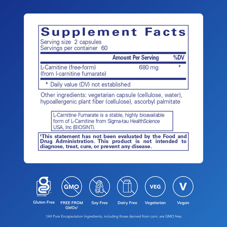 Pure Encapsulations L-Carnitine Fumarate