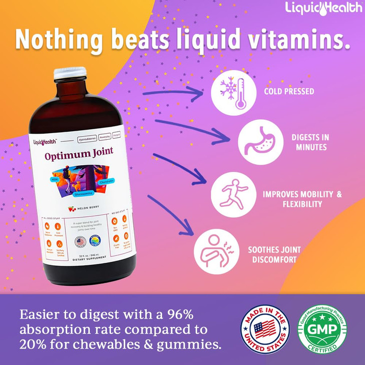LIQUIDHEALTH Optimum Joint Support Liquid Multivitamin with Glucosamine