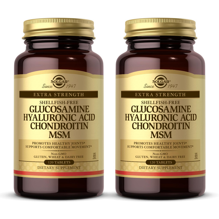 Solgar Glucosamine Hyaluronic Acid Condroitin MSM (Shellfish-Free) 120 Tablets