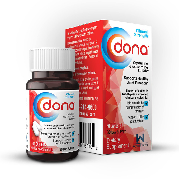 Dona Crystalline Glucosamine Sulfate, 750 Mg, Joint Supplement Pills for Knee