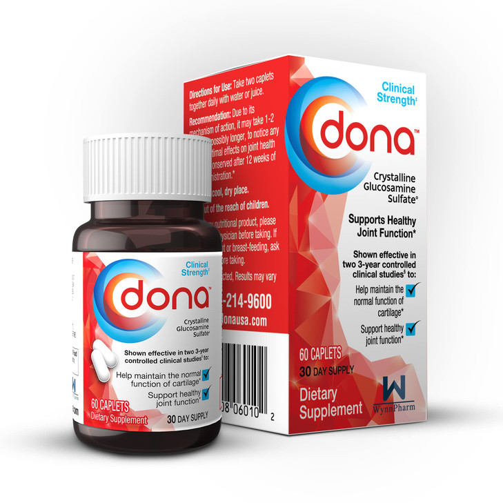 Dona Crystalline Glucosamine Sulfate, 750 Mg, Joint Supplement Pills for Knee