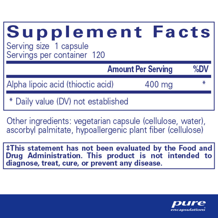 Pure Encapsulations Alpha Lipoic Acid 400 mg