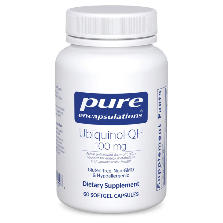 Pure Encapsulations Ubiquinol-QH - 100 mg CoQ10