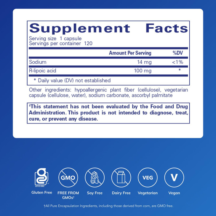 Pure Encapsulations R-Lipoic Acid (Stabilized)