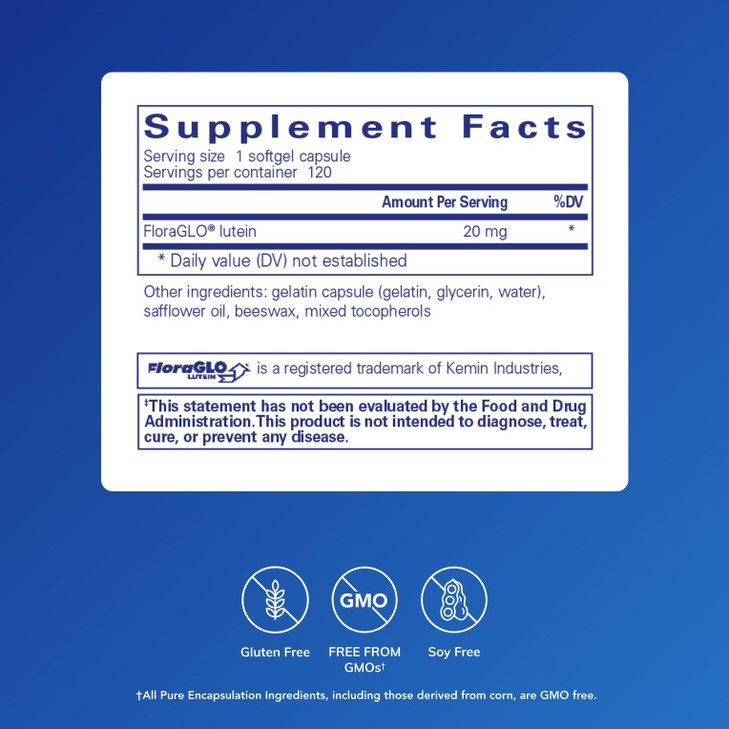 Pure Encapsulations Lutein 20 mg
