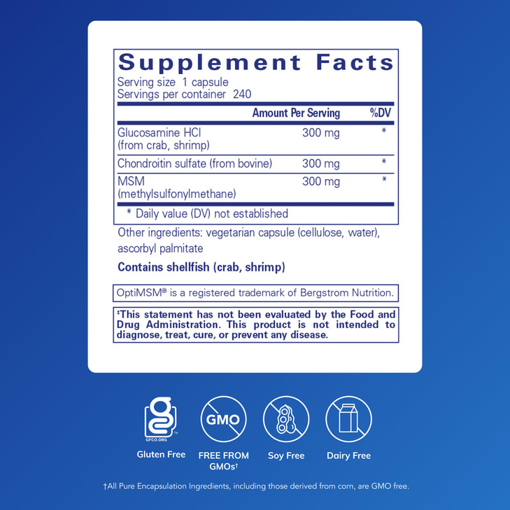 Pure Encapsulations Glucosamine Chondroitin with MSM