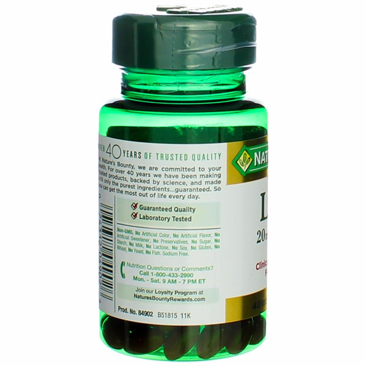 Nature's Bounty Lutein -- 20 mg - 40 Softgels