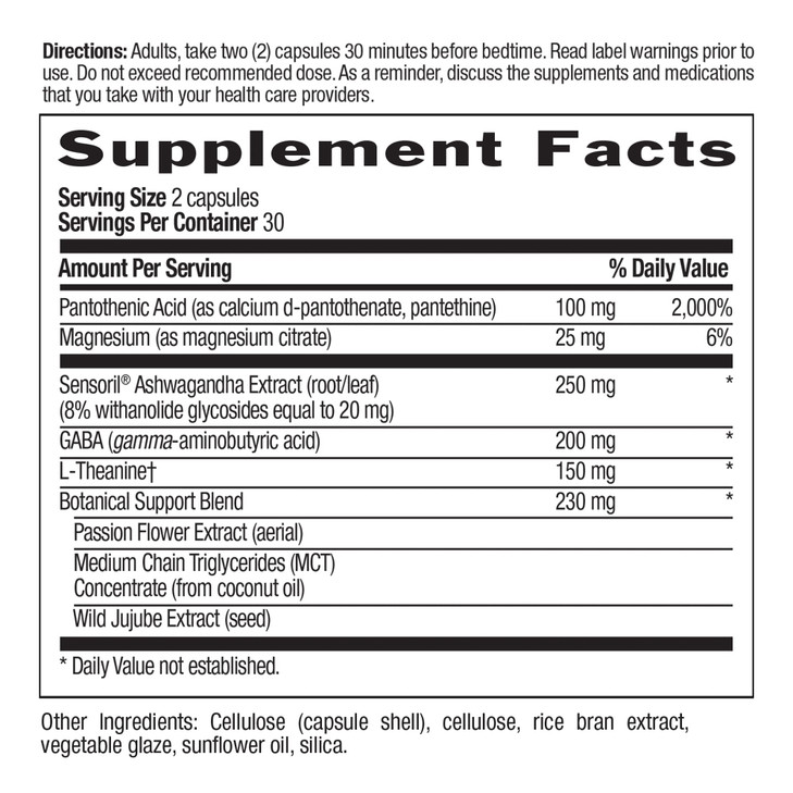 Country Life - Triple-Action Stress Shield Nighttime - 60 Vegetarian Capsules