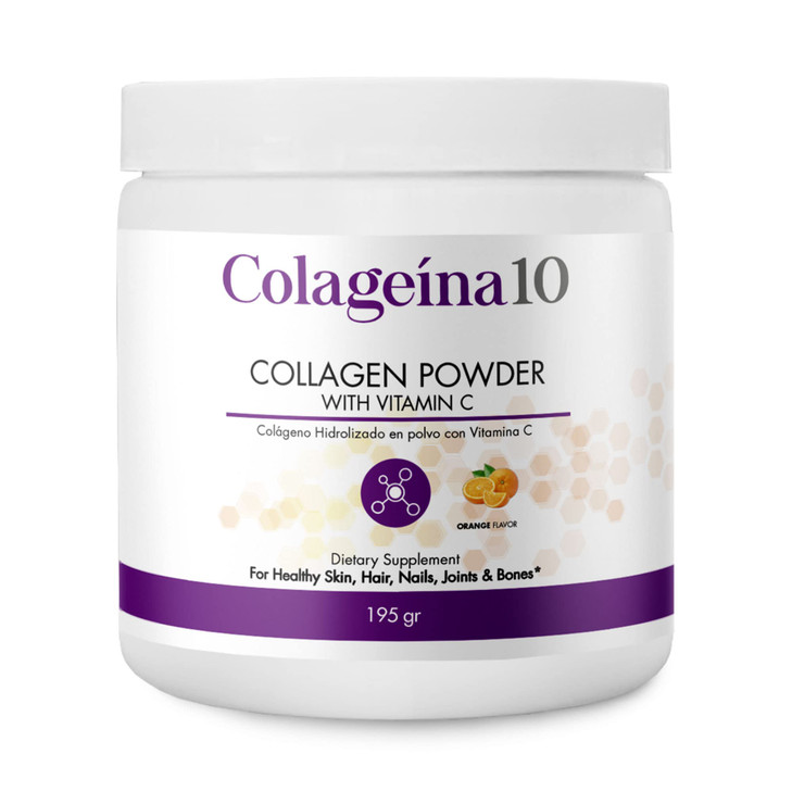 Colageina 10 Hydrolyzed Collagen Powder with Vitamin C (195 gr)