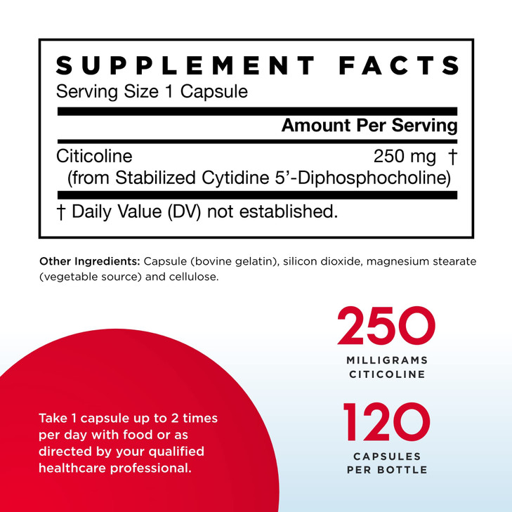 Jarrow Formulas Citicoline (CDP Choline) 250 mg