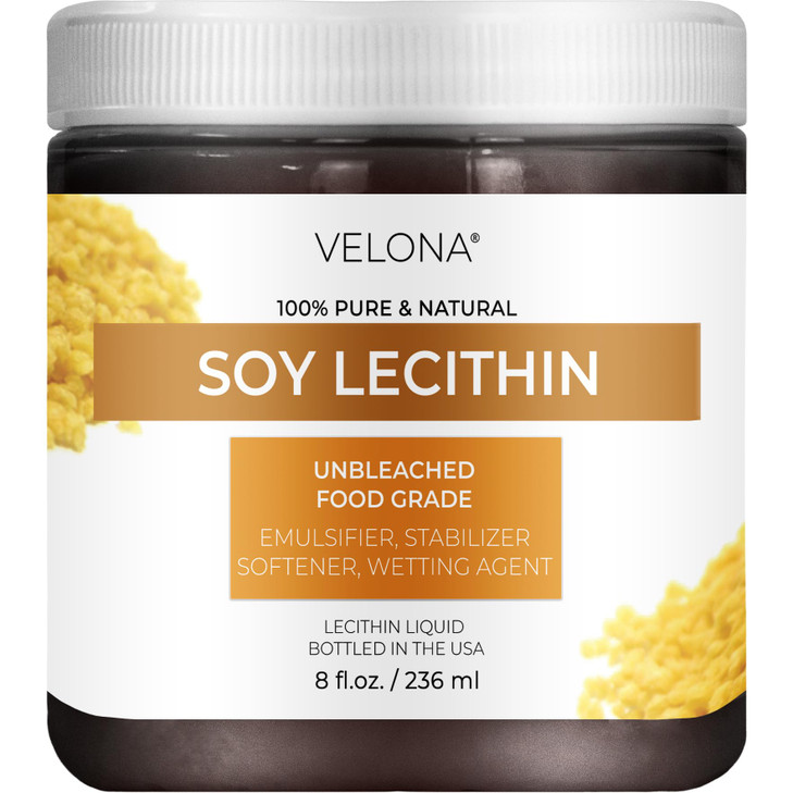 velona Pure Liquid Soy Lecithin 8 Fl Oz - Food Grade