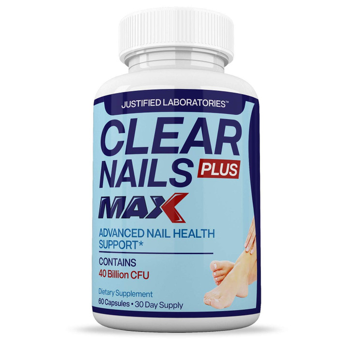 Justified Laboratories Clear Nails Plus Max Pills 40 Billion CFU Probiotic 60