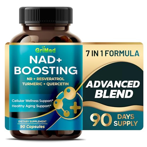 GriMed NAD + Boosting 16,550mg- x12 Power with NR + Resveratrol Turmeric +