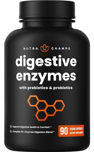 NutraChamps Digestive Enzymes with Probiotics and Prebiotics for Women & Men