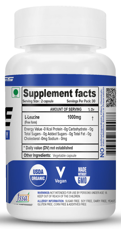 NutriJa L-Leucine 1000mg Capsules