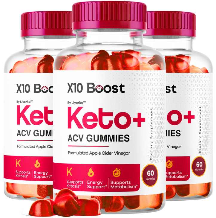 (3 Pack) X10 Boost Keto ACV Gummies Advanced Formula 1050MG Advanced Formula, X