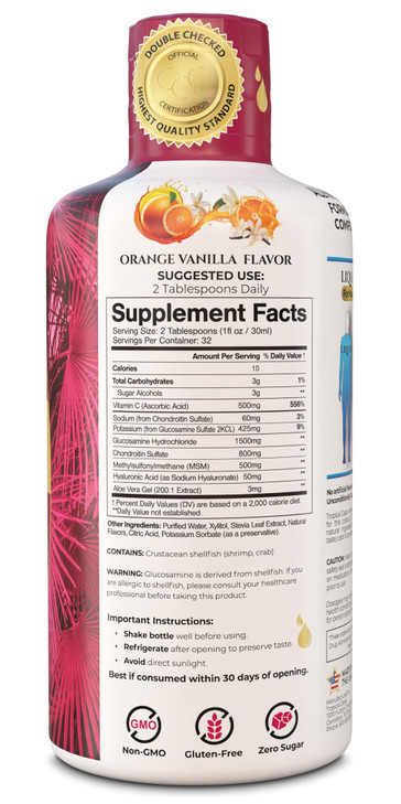 Joint Complete Premium- Liquid Joint Supplement w/Glucosamine, Chondroitin, MSM
