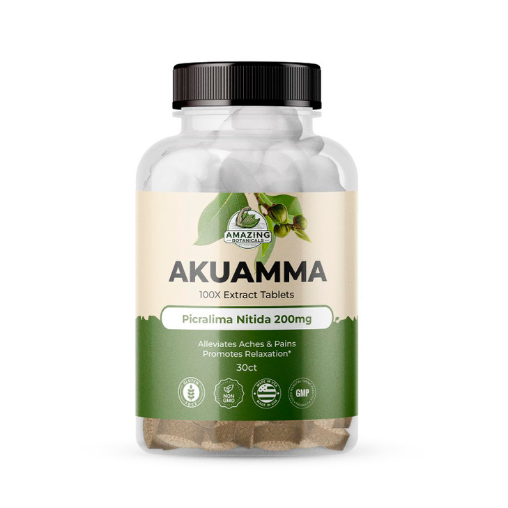 Amazing Botanicals Akuamma Extract Tablets - 200 mg 100X Extract 20,000mg