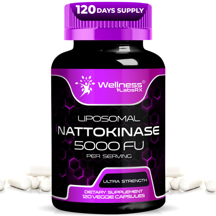 Nattokinase Supplement Capsules 5000 FU, Third-Party Tested Nattokinase