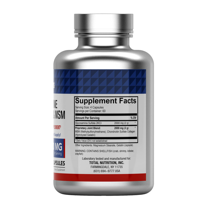 tnvitamins Glucosamine Chondroitin MSM Capsules, 240 Count