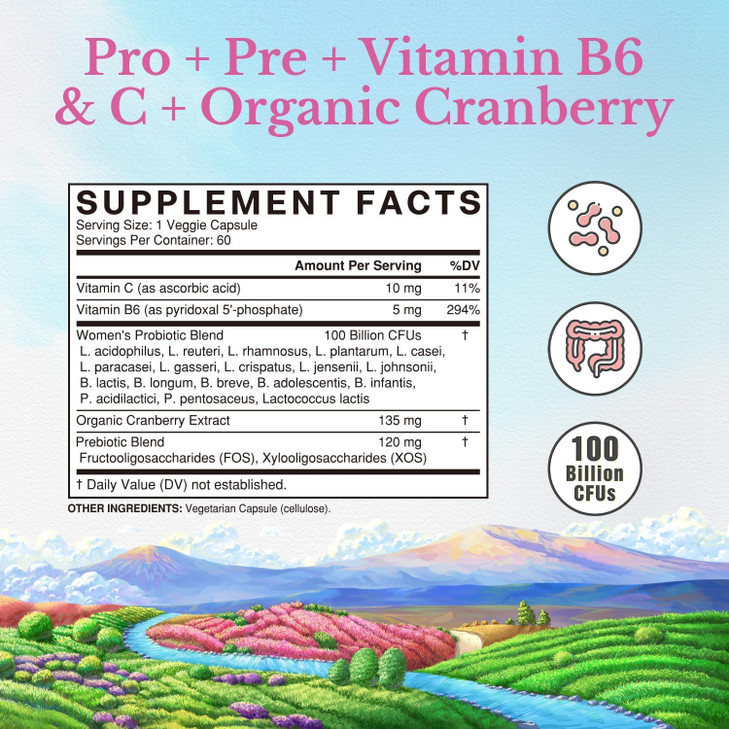 Vitalitown Women's Probiotics - 100 Billion CFUs 18 Strains