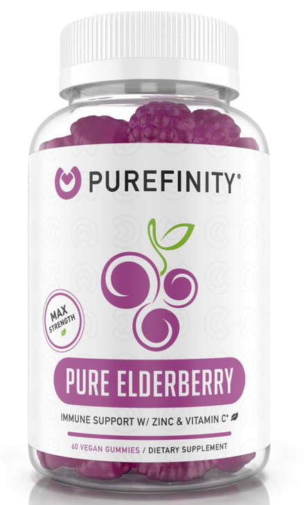 PUREFINITY Elderberry Gummies with Sambucus, Vitamin C, and Zinc