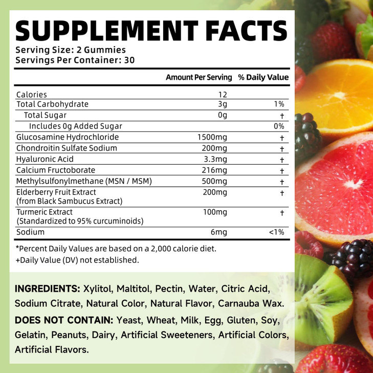 softbear Glucosamine Chondroitin Gummies with MSM Triple Strength, Organic