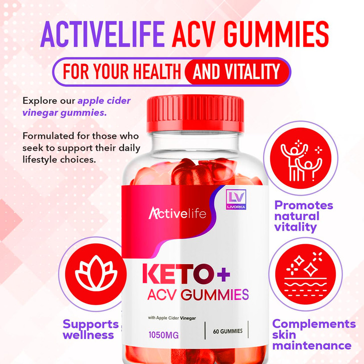 (3 Pack) ActivLife Keto ACV Gummies Advanced Weight Loss, ActiveLife Keto