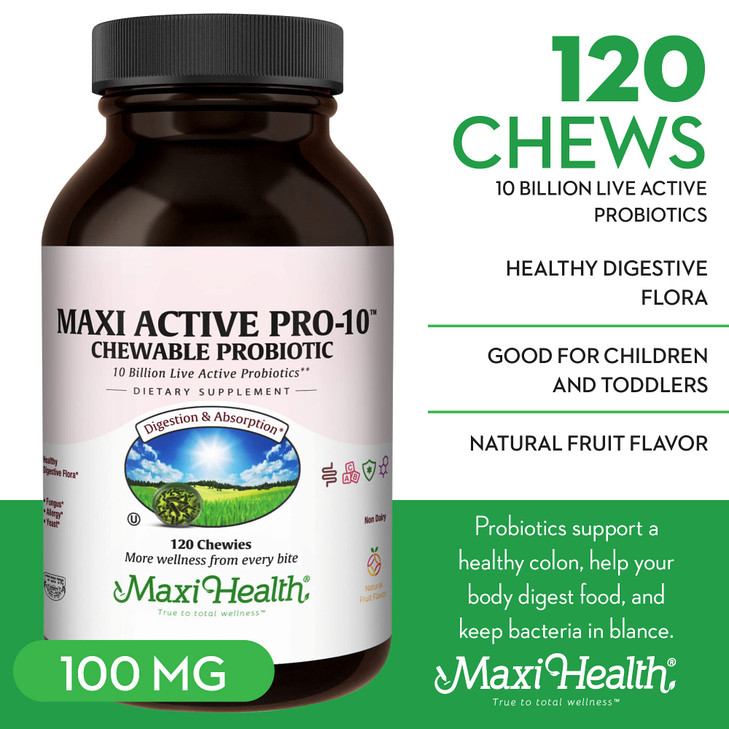 Maxi Health Active Pro-10 Kids Probiotic Chewables