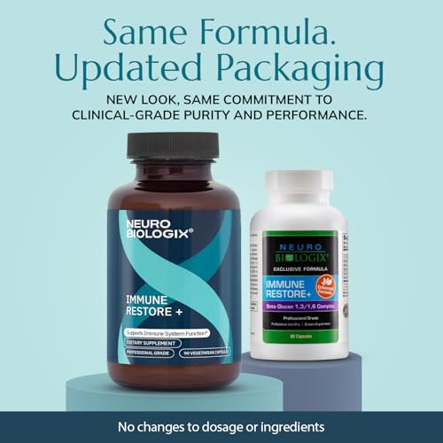 Neurobiologix Immune Restore+, Beta Glucan, Cordyceps & Turkey Tail Mushroom