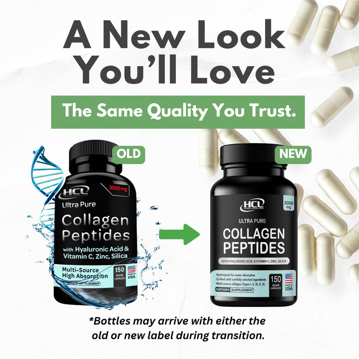 HCL HERBAL CODE LABS Collagen Peptides Powder with Vitamin C & Hyaluronic Acid