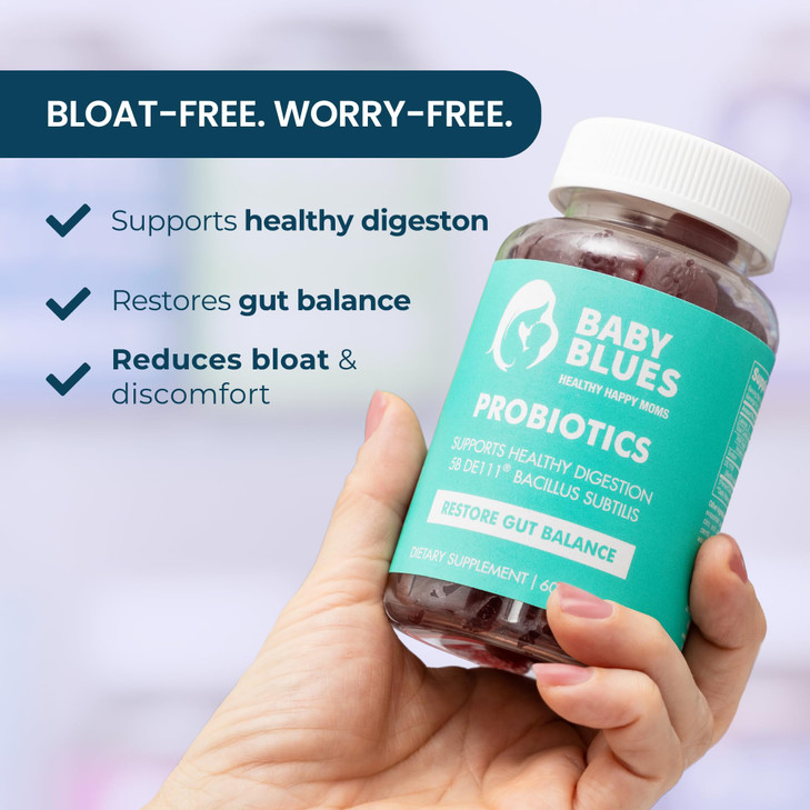 Baby Blues Probiotic Gummies for Women - Organic Strawberry Flavor