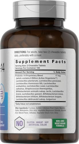 Horbäach Probiotics 6 Billion CFUs - 200 Chewable Tablets