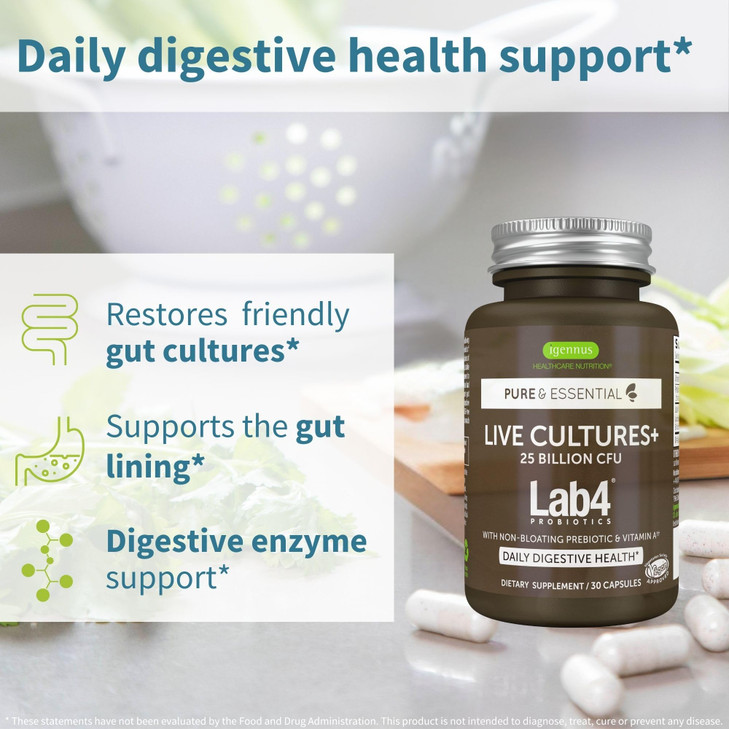 Igennus Probiotics & Prebiotic 2 in 1, Lactobacillus Acidophilus &