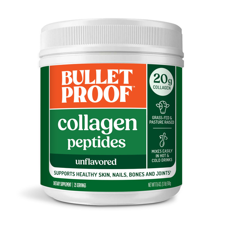 Bulletproof Unflavored Collagen Peptides Powder, 20g Grass-Fed Collagen Protein
