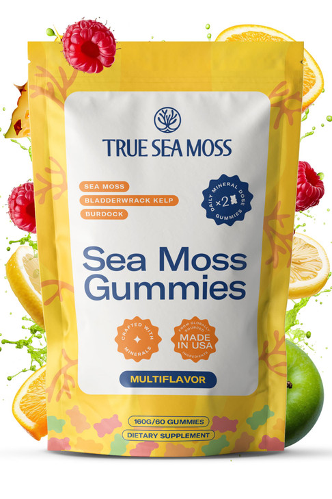 TrueSeaMoss Sea Moss Gummies with Bladderwrack & Burdock Root