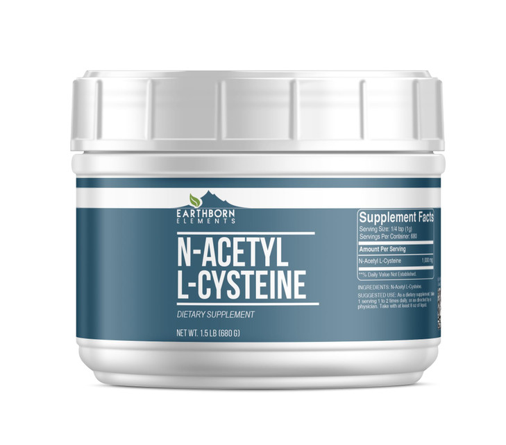 Earthborn Elements N-Acetyl L-Cysteine Dietary Supplement, Resealable Tub (1.5