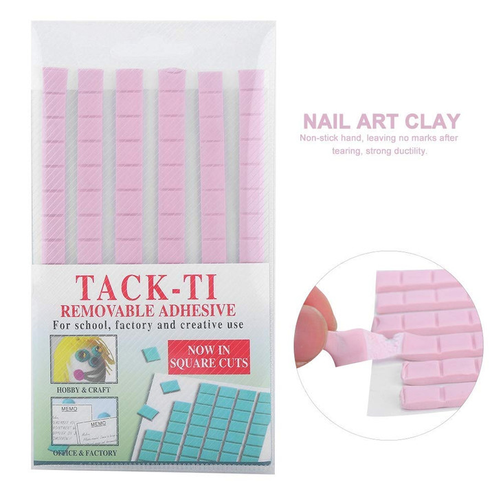 Reusable Nail, Professional False Nail Tips Sticky Adhesive Manicure Tool - DIY Nail Art Sticky Plasticine Non Stick Hand Clays for Press On Nails Di