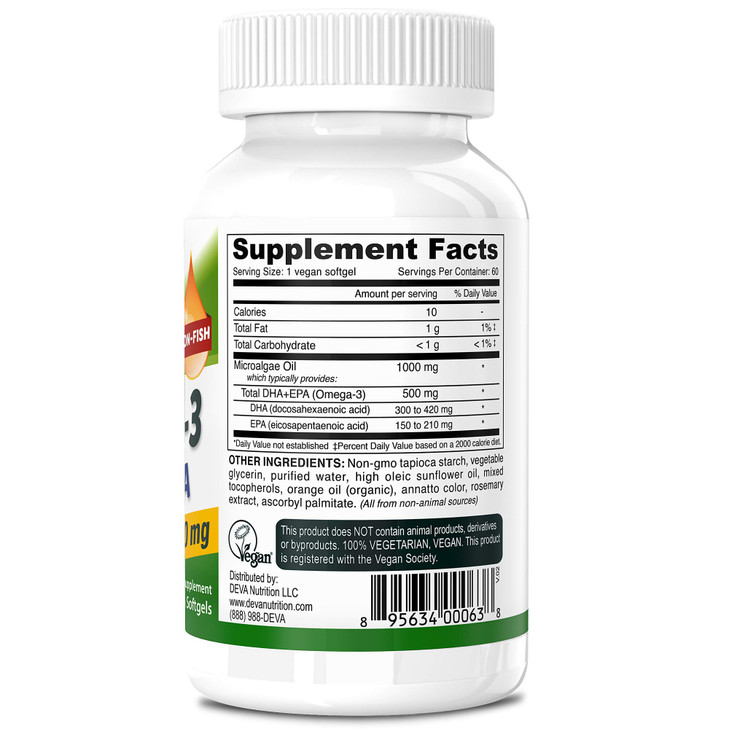 DEVA Vegan Omega-3 DHA-EPA 500MG